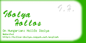 ibolya hollos business card